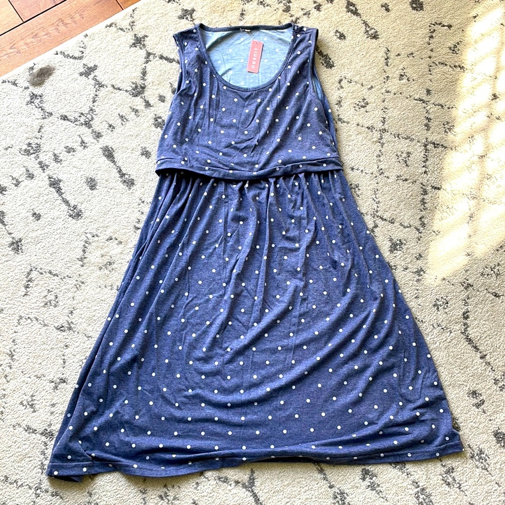 Fit and Flare Sleeveless Nursing Or Maternity Dress